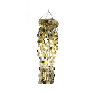 Event Party Wedding Decor <strong>Sequin</strong> Lampshade square Frame PVC Chandelier