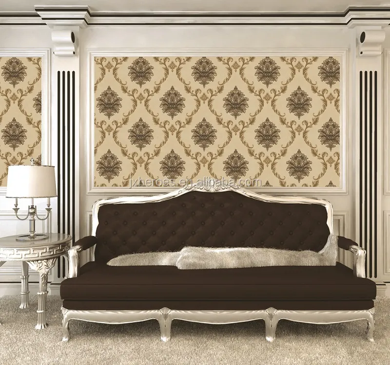 High End Classic Damascus Luxury Room Flower Wallpaper