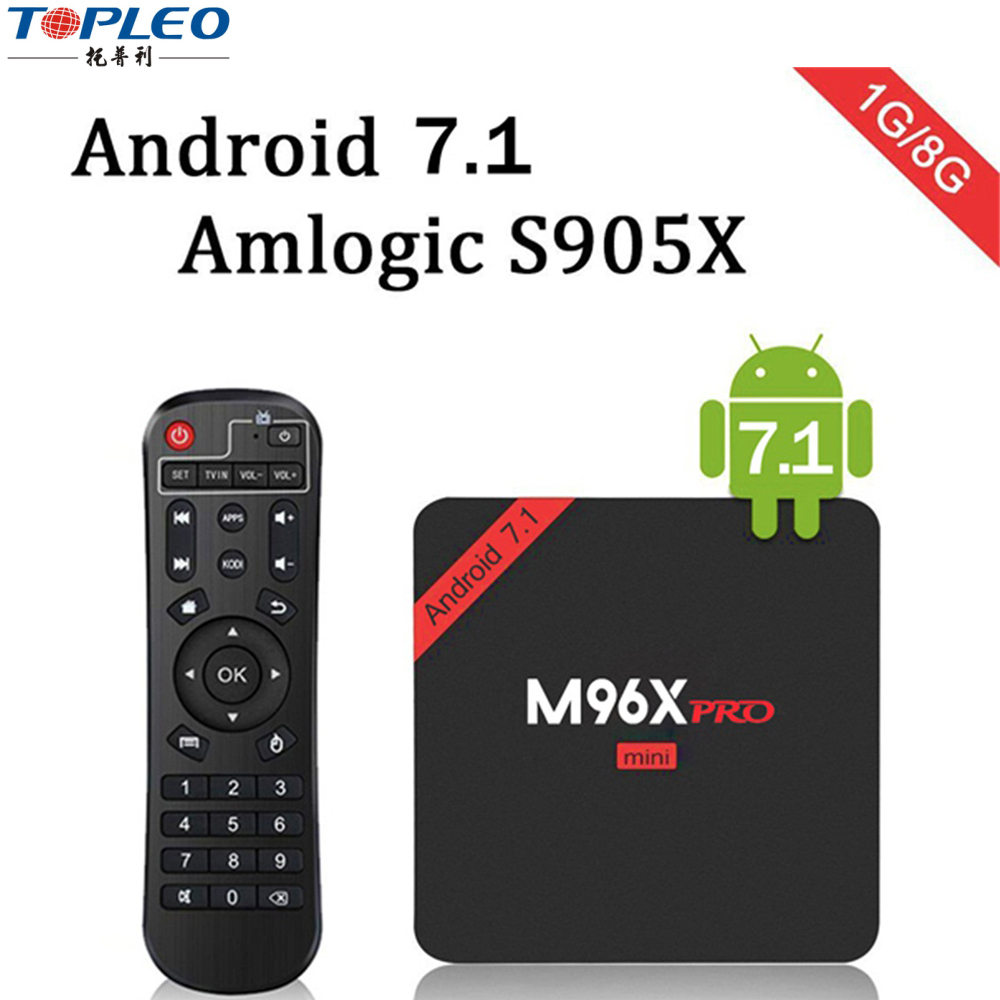 Promoción de ventas Android S905X 7.1.1 tv box receptor de satélite digital set top box