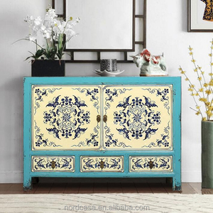 Ba Ngăn Kéo Hai Cửa Nội Thất Phong Cách Cổ Trung Quốc Vẽ Tay Tủ Phòng Khách - Product Image 1