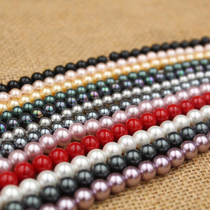 Jóias diy, 6mm 8mm 10mm 12mm, esfregão redondo natural, pérolas, atacado, contas, fio 15" - Product Image 2