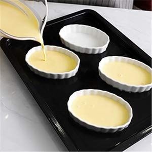 Houseware ส่วนบุคคลรูปไข่ 5 นิ้วสโตนแวร์เค้ก <span class=keywords><strong>bakeware</strong></span> โลโก้ - Product Image 4