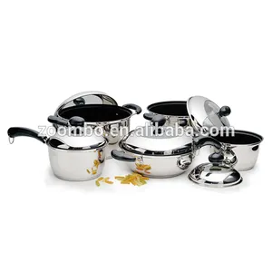 12Pcs Milano Rvs Keuken Pannenset Koken Pot Koken Potten Braadpan Roestvrij Stalen Potten En Pannen Keuken