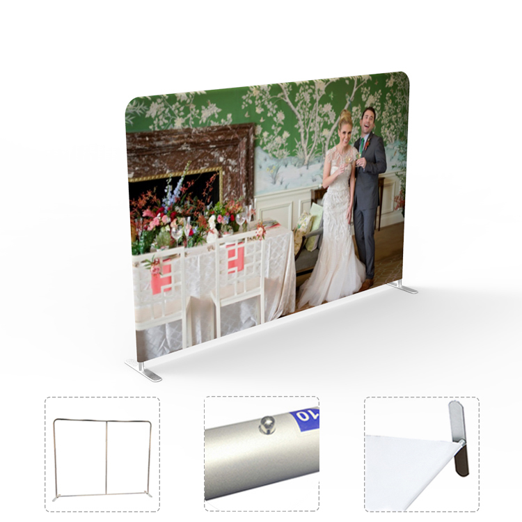 Custom chart 20ft curve fabric backdrop display photo booth backdrop