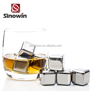 Acero inoxidable whisky piedras hielo Piedra del refrigerador del glaciar de la jabonosa de los cubos - Product Image 1