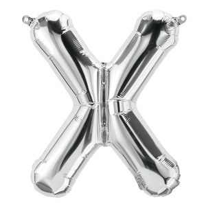 <span class=keywords><strong>Palloncini</strong></span> foil da sposa popolari con decorazione a palloncino per feste in argento con lettera a forma di <span class=keywords><strong>X</strong></span> sottile da 16 pollici - Product Image 1