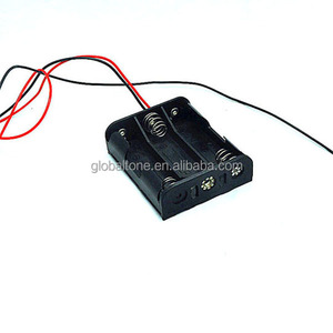 3 x AA Größe Zelle (<span class=keywords><strong>UM</strong></span>-3 * 3) Schwarz Kunststoff Batteriehalter Box 4,5 V Fall Mit Draht blei - Product Image 4