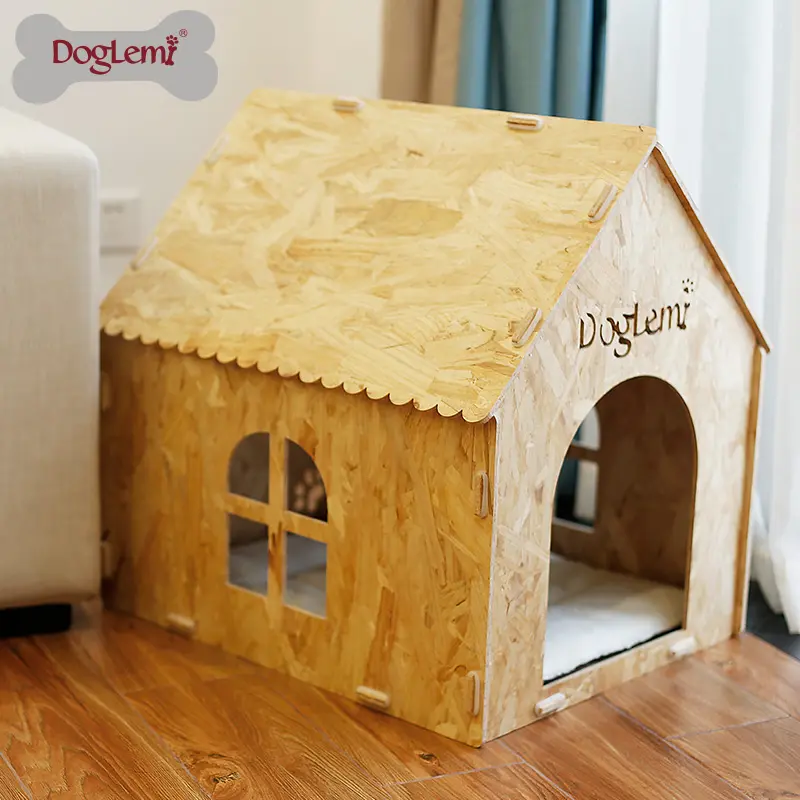 Milieuvriendelijk Huisdier Huis Natuur Houten Hond Kat Huis Cave Bed