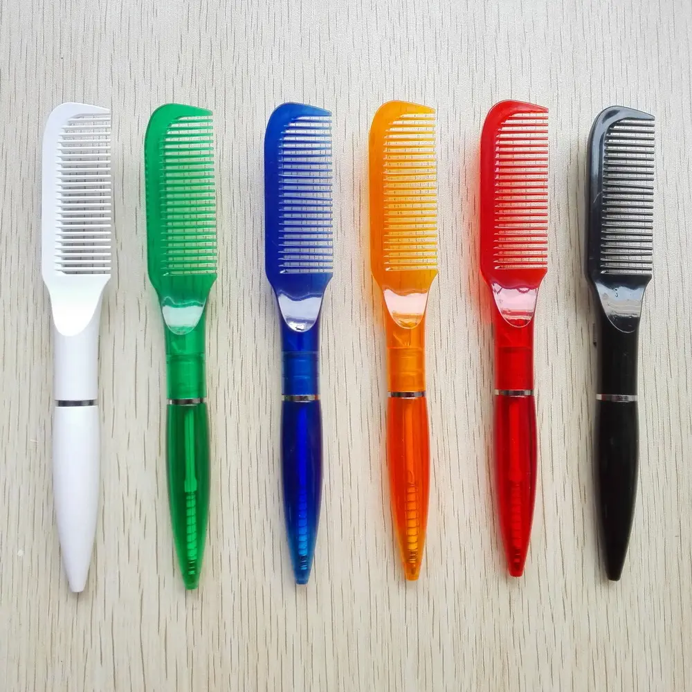 Hotel Neuheit personalisieren Werbe Transparent Comb Oil Kugelschreiber mit Custom LOGO