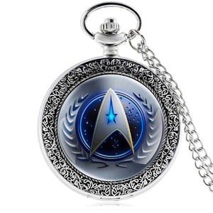Montre de poche led pour femmes, pendentif à thème Star, laiteux dans l'espace, dessin animé, <span class=keywords><strong>horloge</strong></span> à Quartz en émail, avec chaîne - Product Image 2