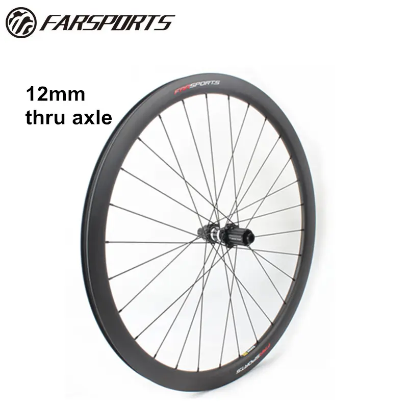 OEM disc ready carbon wheelsets, 38mm clincher rims with DT350 central lock hub, thru axle road bicycle wheels for cyclocross