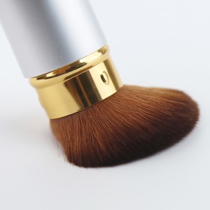 ฉลากส่วนตัวเงินโลหะแปรงแต่งหน้า Retractable <span class=keywords><strong>Powder</strong></span> Make up แปรง - Product Image 4