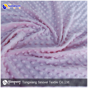 En gros polyester super doux en peluche <span class=keywords><strong>minky</strong></span> dot <span class=keywords><strong>tissu</strong></span> - Product Image 4