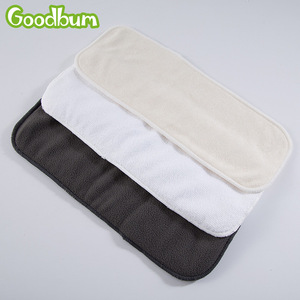 Goodbum có thể giặt thay đổi Pad 3 lớp sợi nhỏ Tã chèn 35x13.5cm sử dụng cùng với túi vải tã - Product Image 2