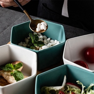 Wholesale Hot Selling Western Restaurant Glazed Ceramic <strong>Snacks</strong> Serving <strong>Bowl</strong> for Chip and Dip - Product Image 3