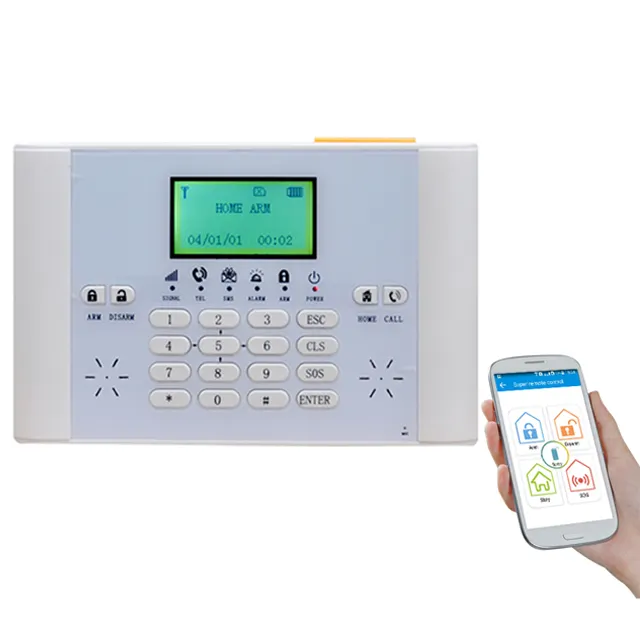 APP control SMS GMS and voice call alert gsm alarm system wireless gsm home security alarm system with door window gas sensor