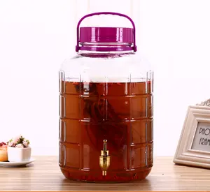 Pots de fruits et de vin en verre avec robinet, 55 l 10l, fût décoratif, pour céréales, vin en verre