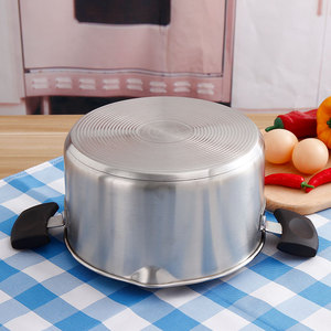 <strong>Stainless</strong> <strong>Steel</strong> Gas Cooker Compatible Sustainable <strong>Sauce</strong> <strong>Pan</strong> &amp; Soup/Stock Pot with Glass Lid - Product Image 3