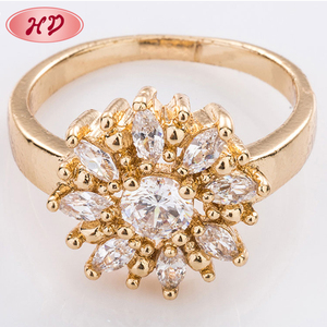 Moda Atacado Mulheres Novo Design Elegante Anéis De Dedo De Ouro Com Preço - Product Image 5