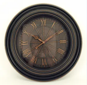 Antique brass rustic vintage silent wall clock