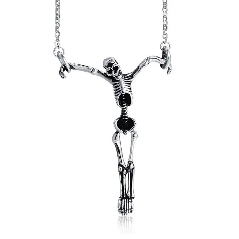 fashion bound skull vintage style skeleton pendant necklace