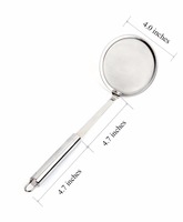 Écumoire en acier inoxydable 304 pour cuisine, filtre à huile à mailles super fines, cuillère pour écrémer la graisse et la mousse