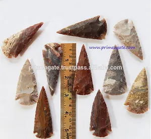 Últimos Amuletos de Punta de Flecha de Ágata de 3 Pulgadas, Piedras Preciosas, Artefactos Indios, Imitación Antigua - Product Image 1