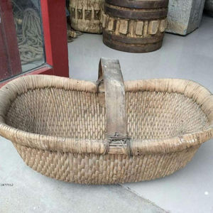 Cesta de mimbre tejida, natural, China - Product Image 1