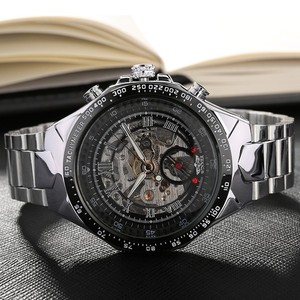 VINCITORE <span class=keywords><strong>Argento</strong></span> orologi da <span class=keywords><strong>uomo</strong></span> in acciaio inox top brand di Lusso <span class=keywords><strong>orologio</strong></span> Montre Homme <span class=keywords><strong>orologio</strong></span> scheletro meccanico <span class=keywords><strong>orologio</strong></span> 2017 - Product Image 4