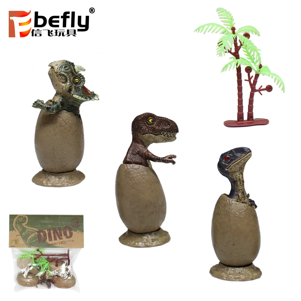 Kids educatief speelgoed realistische mini dinosaurus ei met little dino