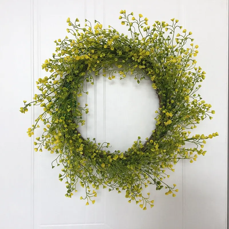 Couronne en feuilles artificielles, perruques de vigne, 18 pouces, décoration pour la saison du printemps, livraison gratuite, nouveau Design, 2019