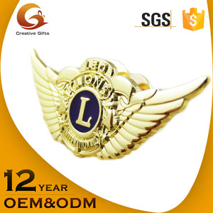 Alta calidad chapado en oro verdadero 3D encargo piloto de metal alas insignia <span class=keywords><strong>PIN</strong></span> - Product Image 5