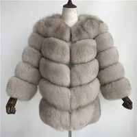 माओ माओ फर थोक फैशन विलासिता फॉक्स फर कोट महिलाओं सर्दियों ब्लू फॉक्स फर कोट