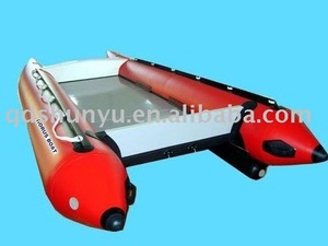 सीई स्टेनलेस स्टील transom शीसे रेशा धनुष inflatable कटमरैन zapcat thundercat - Product Image 3