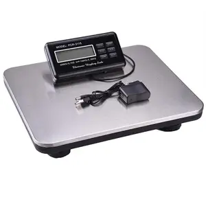 New 660lbs 300kg lcd ac digital floor platform scale bench postal shipping weight scale