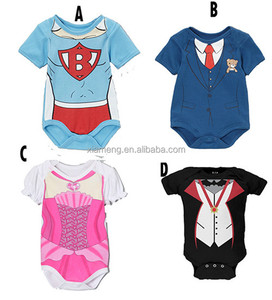 2016 hot selling carton box printed soft cotton fashion short sleeve baby monkey - Product Image 1