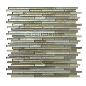 Haute qualité 4mm dosseret carrelage mural <span class=keywords><strong>jet</strong></span> froid or bande de verre mosaïque - Product Image 1
