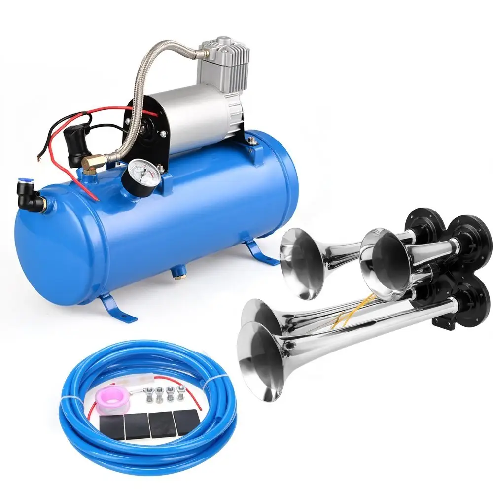 150PSI 6L Kit Compressore D'aria 12v 24 v sensore di Pressione Dell'aria di Corno per I Camion Treno Bus Auto Tromba