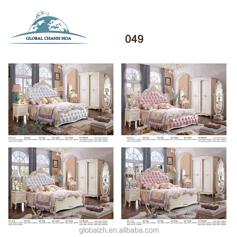 Rococo — ensemble de meubles de chambre à coucher de luxe, italien/français, ensemble de meubles de chambre à coucher de dubaï