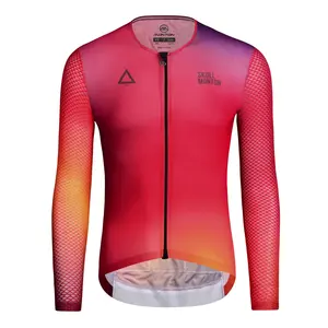 Monton roupas de bicicleta personalizadas, camisa de ciclismo manga longa para bicicleta