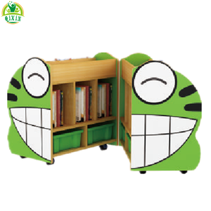 Bibliothèque en bois pour enfants en forme de grenouille à vendre, étagères à livres pour enfants QX-202D - Product Image 1