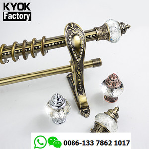 KYOK guangzhou tringle à rideau en gros, 25/28mm <span class=keywords><strong>bronze</strong></span> tringle à rideau extensible en gros D910 - Product Image 2