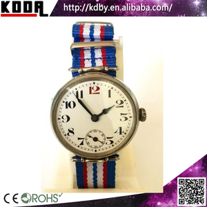 Reloj plateado alemán con correa de nailon, cronógrafo de cuarzo, de piloto, de alta calidad - Product Image 2