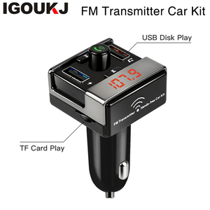 BT Lecteur MP3 Mains Libres <span class=keywords><strong>Voiture</strong></span> Kit + Double USB Chargeur + Transmetteur FM avec USB MP3 LCD Chargeur De <span class=keywords><strong>Voiture</strong></span> - Product Image 5