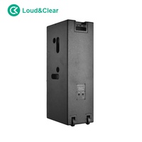 Haut-parleur de scène actif professionnel à double haut-parleur de 15 pouces, 2 voies, en bois, pour utilisation en extérieur