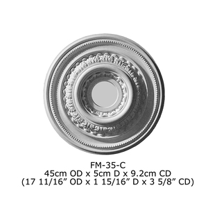 Polyurethane High Density Beautiful Decorative PU Luxury Crystal Ceiling Lighting Medaglione Per Soffitto / <strong>Rosone</strong> Per Soffitto - Product Image 4