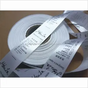 customized competitive price satin fabric garments label printers