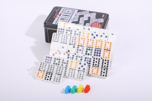 <span class=keywords><strong>Casa</strong></span> juego de alta calidad acrílico dominó en caja de lata - Product Image 3