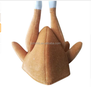 Cappello di tacchino in <span class=keywords><strong>peluche</strong></span> per animali divertenti con gambe eco-friendly in cotone PP copricapo in Costume da festa Unisex - Product Image 4