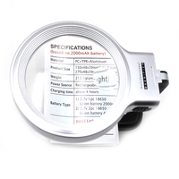 Large Magnifier Lens Handheld Magnifier with Led Light Foldable 10 Led Lighted Magnifier